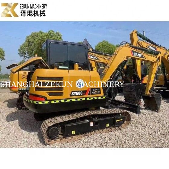 6T Digunakan Sany SY60C Excavator dengan Silinder Hidraulik Original Mini Excavator