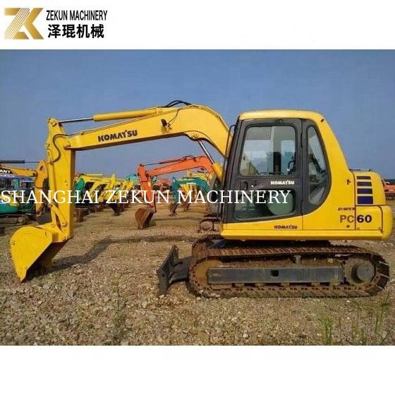 6200 KG Berat Mesin Digunakan Komatsu PC60-7 Excavator Dari Jepang Original Pompa Hidraulik