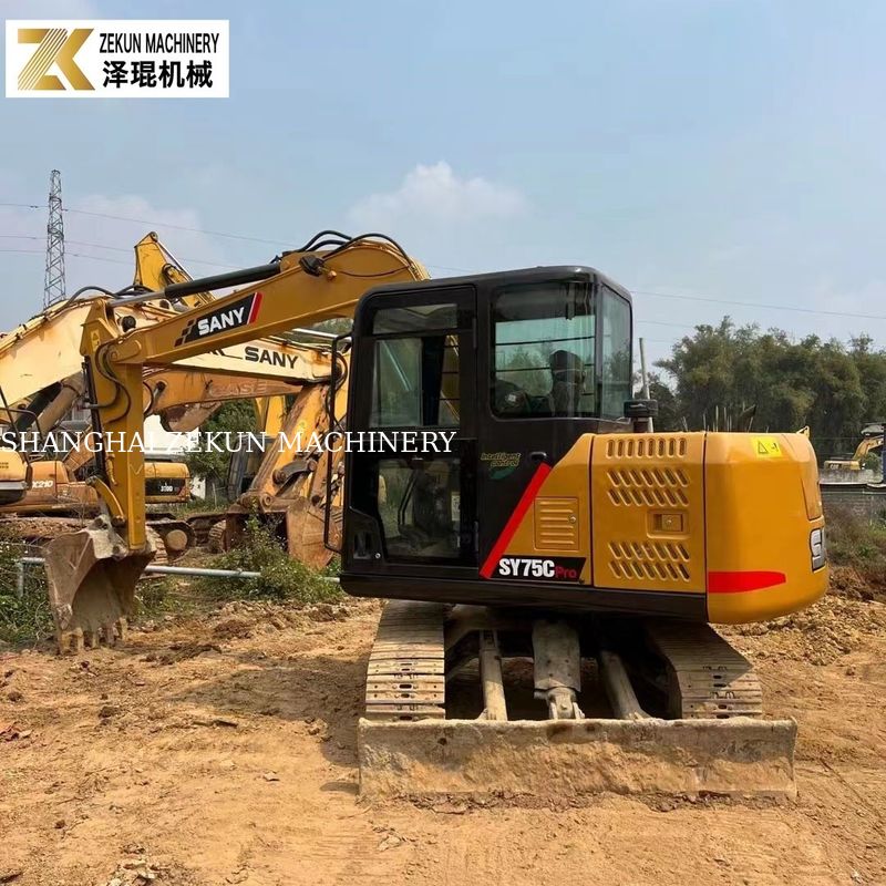 Tahun 2022 Digunakan 7.5T Sany 75C Excavator SY75C-8 SY75C PRO Penggali tangan kedua