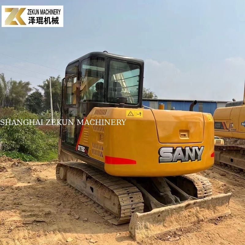 Tahun 2022 Digunakan 7.5T Sany 75C Excavator SY75C-8 SY75C PRO Penggali tangan kedua