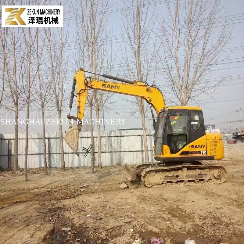 Penggali asli 7T Sany 75 Excavator SY75C-9 SY75C PRO Penggali bekas