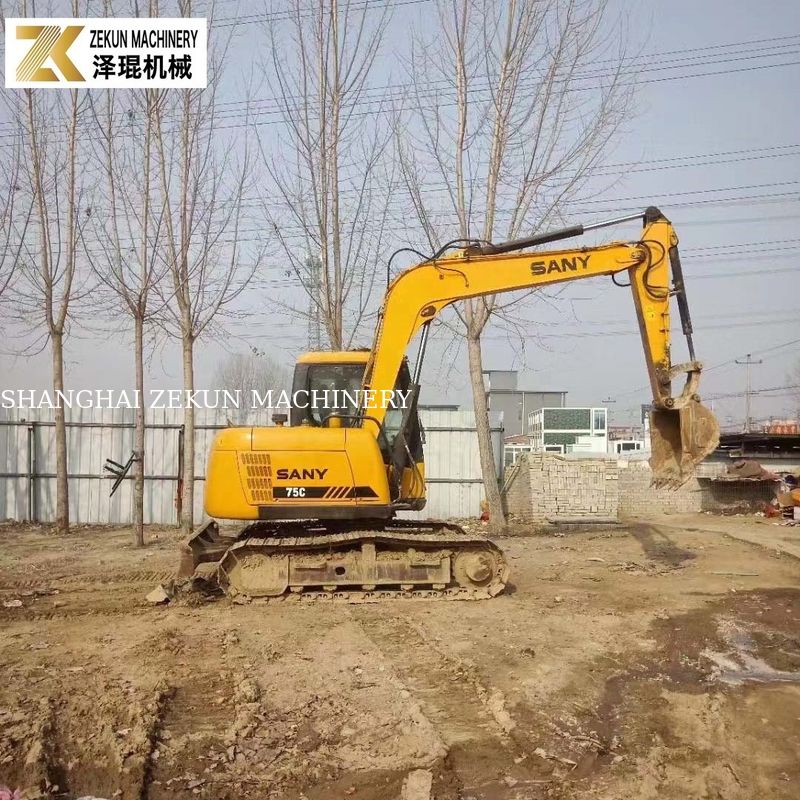 Penggali asli 7T Sany 75 Excavator SY75C-9 SY75C PRO Penggali bekas