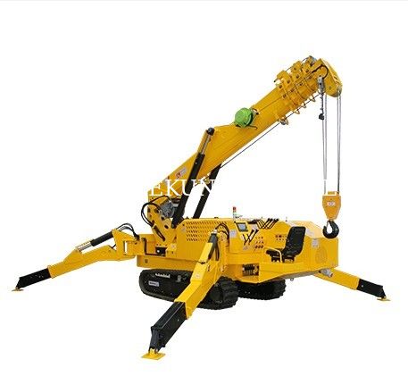 Mini Spider Lifting Crawler Crane KB8.0 Hydraulic Crane untuk Max. Ketinggian Angkat 15,7m