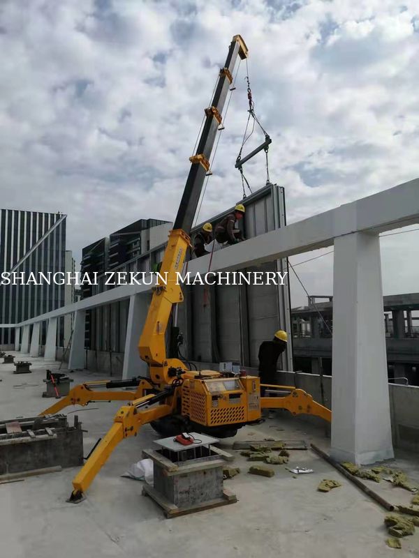 Mini Spider Lifting Crawler Crane KB8.0 Hydraulic Crane untuk Max. Ketinggian Angkat 15,7m