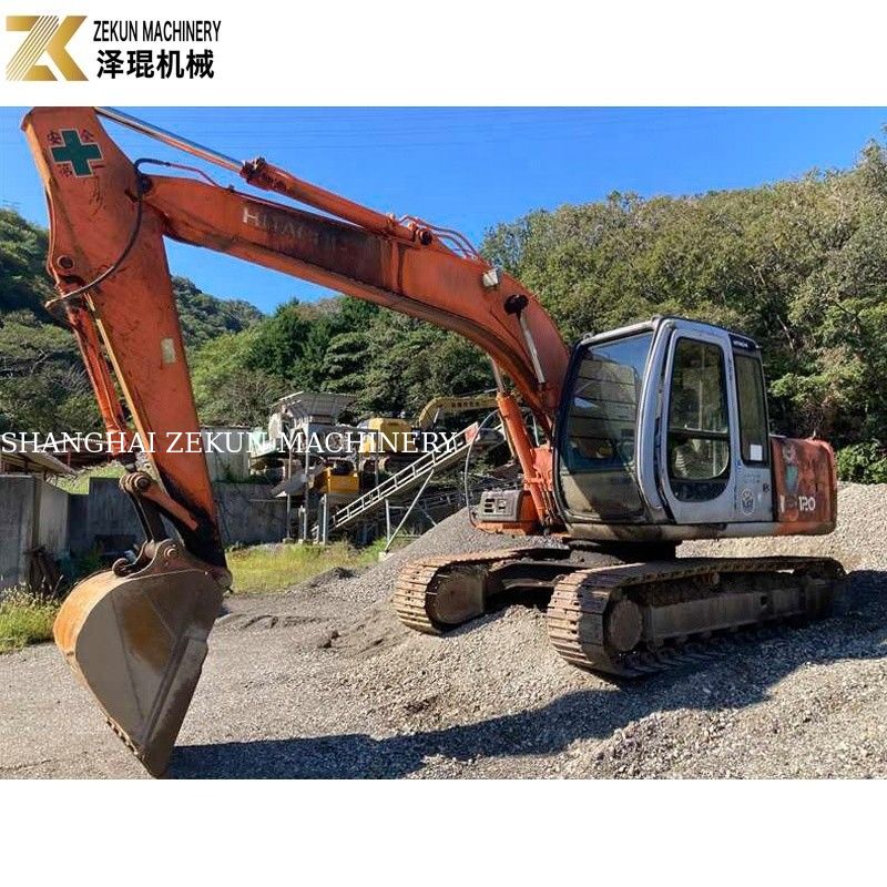 Warna Asli 12Ton Digunakan Hitachi EX 120 Excavator EX120-5 dengan mesin ISUZU 60.5Kw