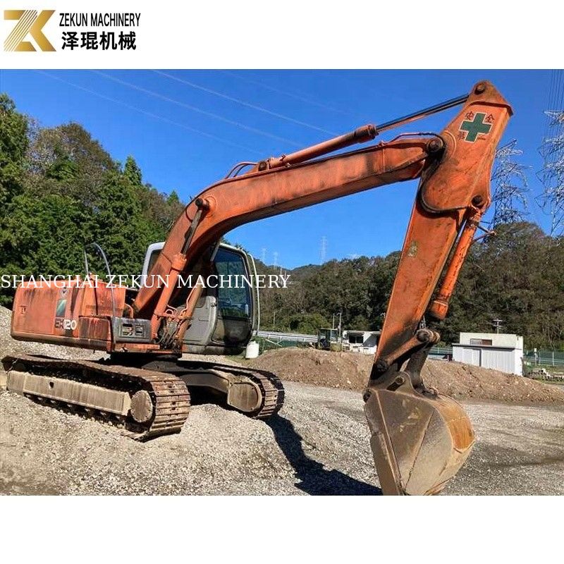 Warna Asli 12Ton Digunakan Hitachi EX 120 Excavator EX120-5 dengan mesin ISUZU 60.5Kw