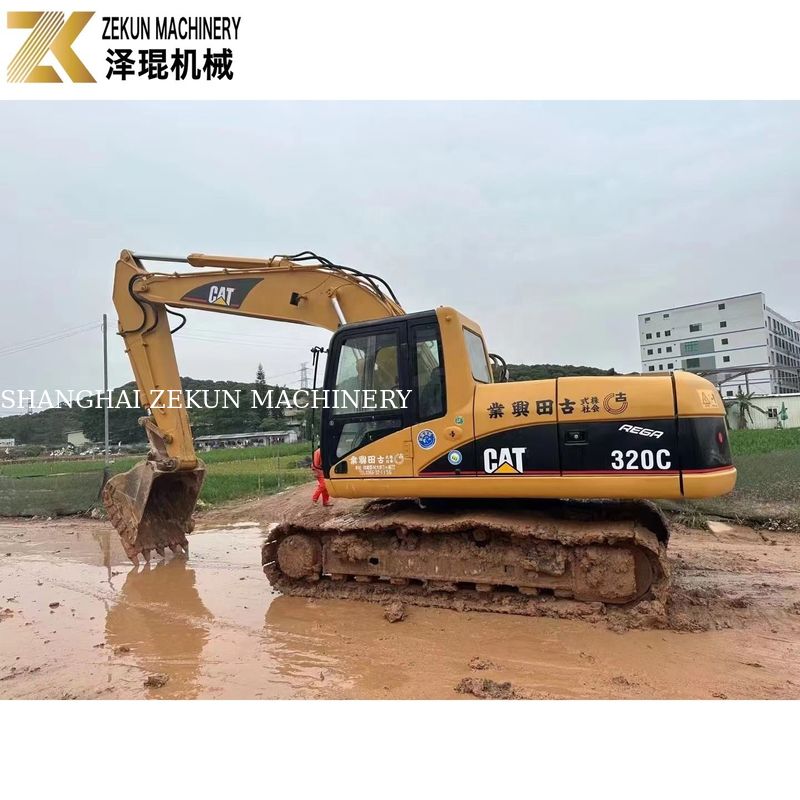 110KW Peralatan Berat Digunakan CAT320 Excavator Caterpillar 320C Jam Kerja 4001-6000