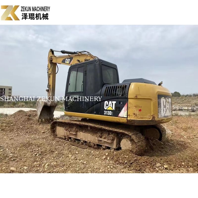Digunakan Cat 313 Excavator 13 Ton Jalan Bangunan Peralatan dengan 0,65m3 Ember Kapasitas