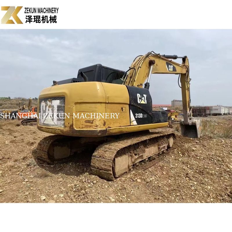 Digunakan Cat 313 Excavator 13 Ton Jalan Bangunan Peralatan dengan 0,65m3 Ember Kapasitas