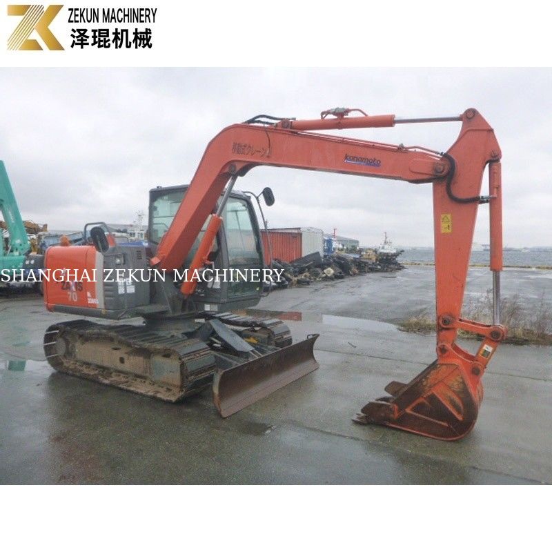 7 Ton Hitachi ZX 70 Excavator Dengan Jempol dan Mesin ISUZU Kuat untuk ember kecil