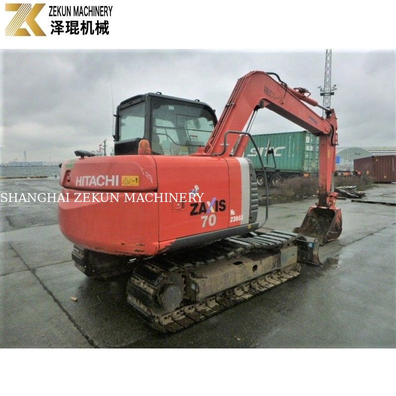 7 Ton Hitachi ZX 70 Excavator Dengan Jempol dan Mesin ISUZU Kuat untuk ember kecil