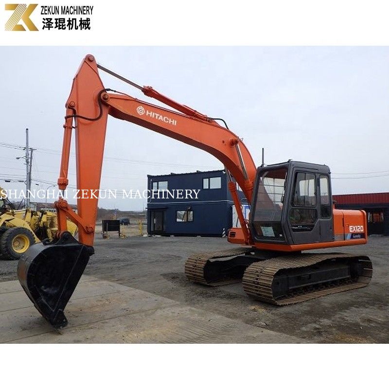 Hitachi EX120-1 Excavator untuk Crawler Running dalam Pembangunan Jalan Dibuat di Jepang