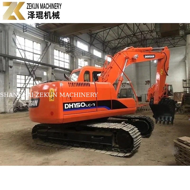 Penggali asli 15Ton Digunakan Doosan DH150 Excavator Dengan Jack Hammer DH150-7 2017
