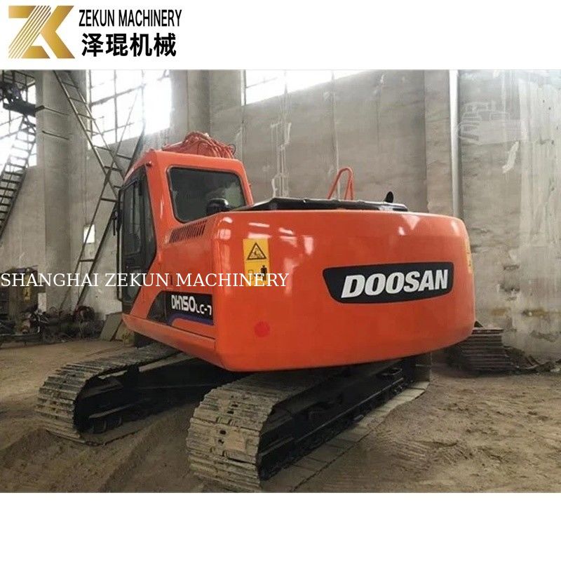 Penggali asli 15Ton Digunakan Doosan DH150 Excavator Dengan Jack Hammer DH150-7 2017
