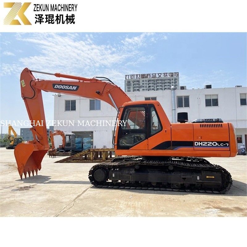 Digunakan Earth Digger 22 Ton Doosan 220 Excavator DH220LC-7 Mesin 21400 K
