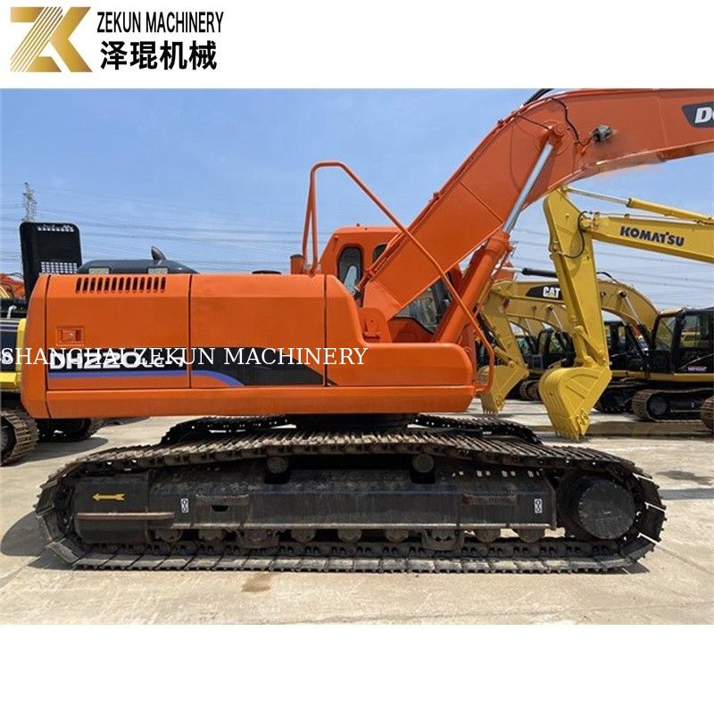 Digunakan Earth Digger 22 Ton Doosan 220 Excavator DH220LC-7 Mesin 21400 K