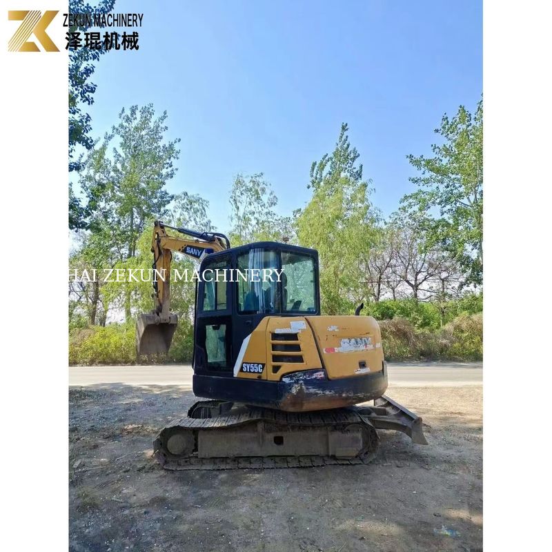 Digunakan Sany SY55C-9 Excavator 5,5 Ton Berat Operasi Cat Asli