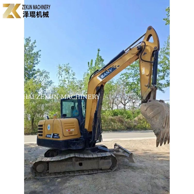 Digunakan Sany SY55C-9 Excavator 5,5 Ton Berat Operasi Cat Asli
