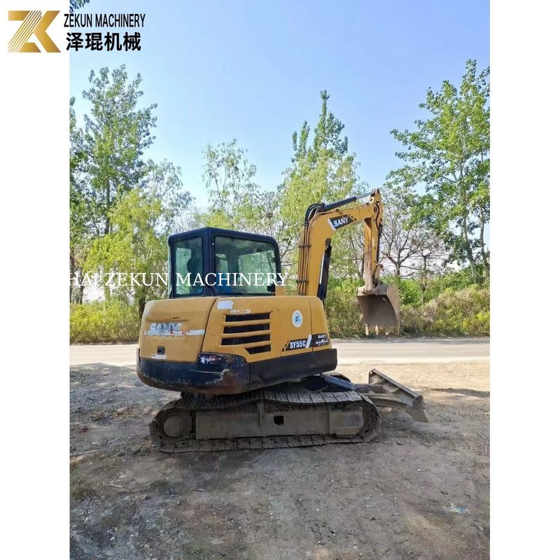 Digunakan Sany SY55C-9 Excavator 5,5 Ton Berat Operasi Cat Asli
