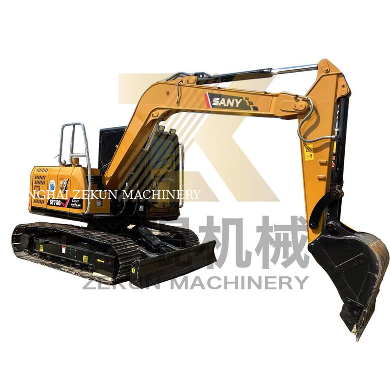 Second Hand Sany 75 C Pro Excavator dengan Original Hydraulic Cylinder dan Mesin ISUZU