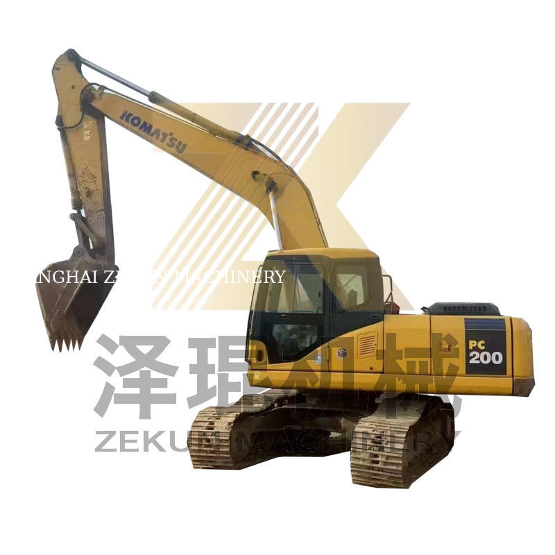 0.8m3 Kapasitas ember Digunakan Komatsu PC200-7 Excavator dengan Silinder Hidraulik Lainnya