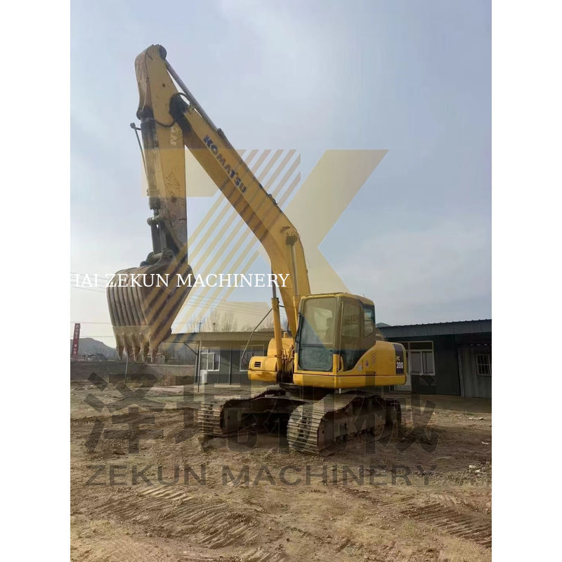 0.8m3 Kapasitas ember Digunakan Komatsu PC200-7 Excavator dengan Silinder Hidraulik Lainnya