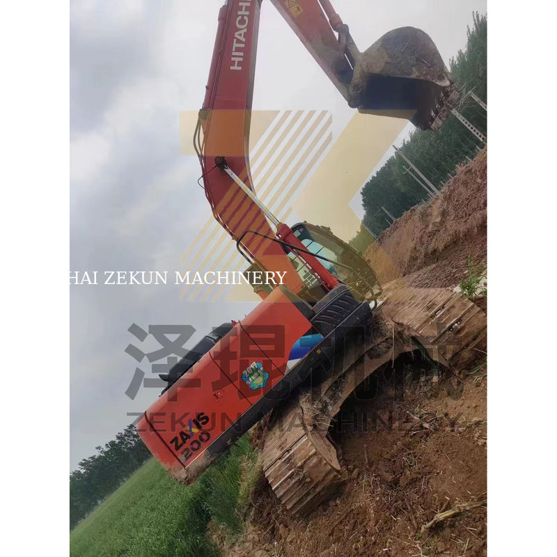4475 Jam Kerja Digunakan Hitachi ZX200 ZX200-3 ZX200-6 Crawler Excavator untuk Konstruksi