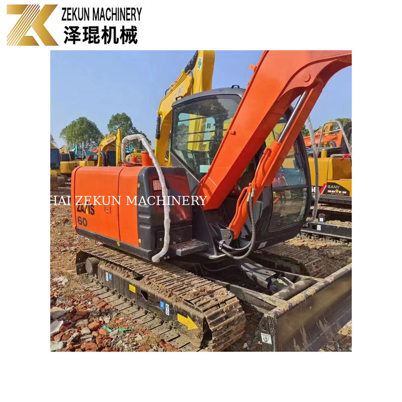 6 Ton Digunakan Hitachi ZX60 Mini Excavator dengan 40,5 KW dalam kondisi baik