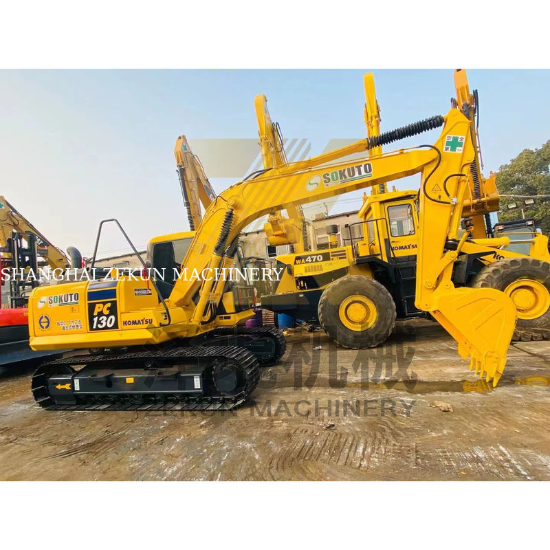 Tangan kedua 13 Ton Excavator Komatsu PC130-7 Digger di Shanghai katup hidrolik lainnya