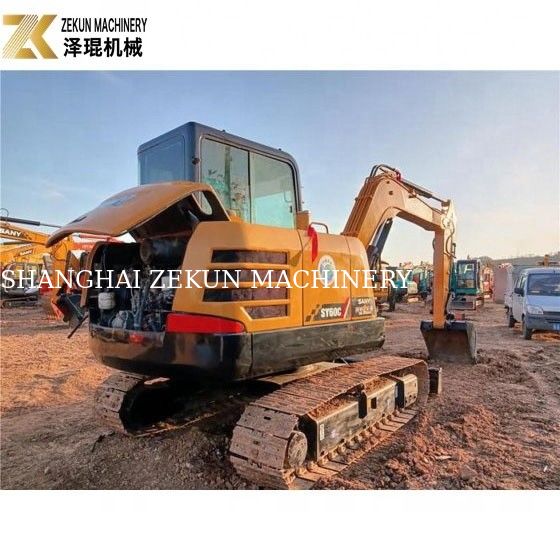 Digunakan 6 Ton Sany SY60C PRO Excavator dengan mesin Sany dan jam kerja rendah