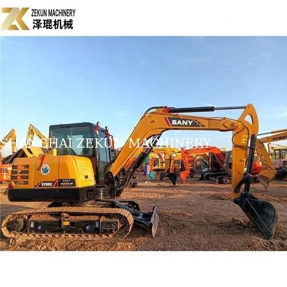 Digunakan 6 Ton Sany SY60C PRO Excavator dengan mesin Sany dan jam kerja rendah