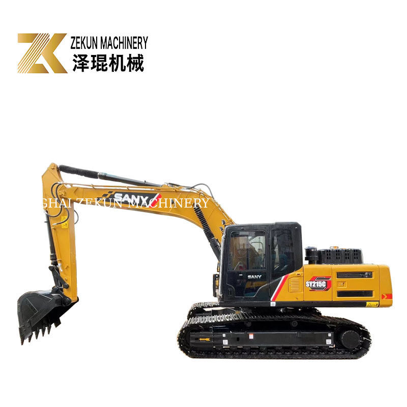 Kinerja yang baik 21Ton SANY Sy215c Crawler Excavator pada kondisi 90% dan wajar