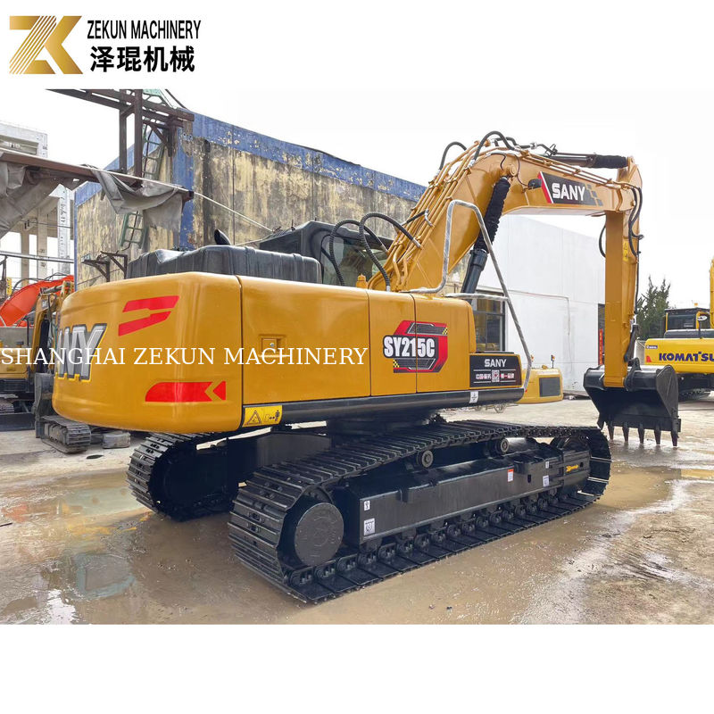 Kinerja yang baik 21Ton SANY Sy215c Crawler Excavator pada kondisi 90% dan wajar