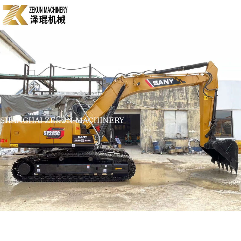 Kinerja yang baik 21Ton SANY Sy215c Crawler Excavator pada kondisi 90% dan wajar