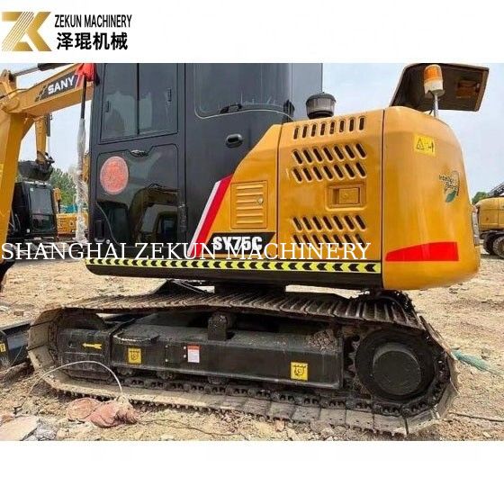 Digunakan Sany SY75 Excavator dengan 0,28m3 Ember Kapasitas dan 2001-4000 Jam Kerja