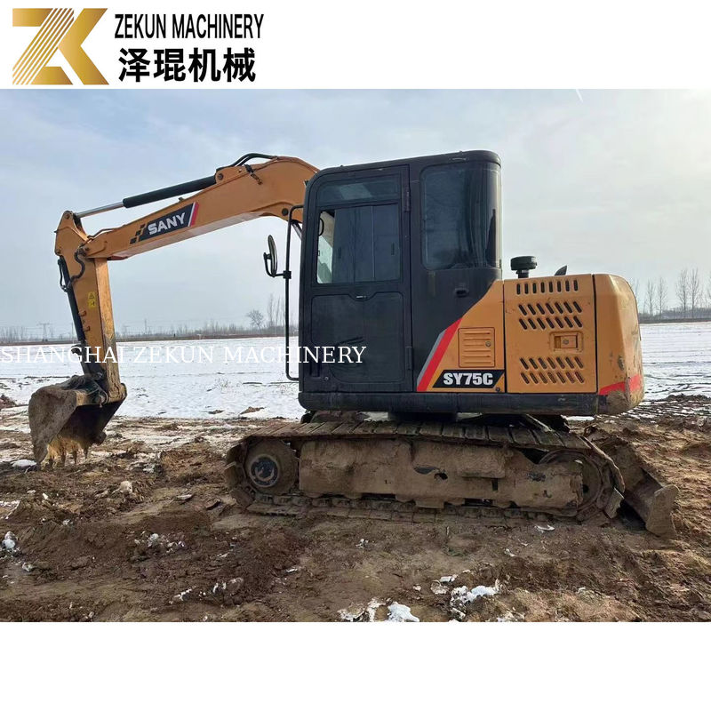 Digunakan SANY 75C Excavator dengan daya 40.9kw dan jam rendah Untuk dijual
