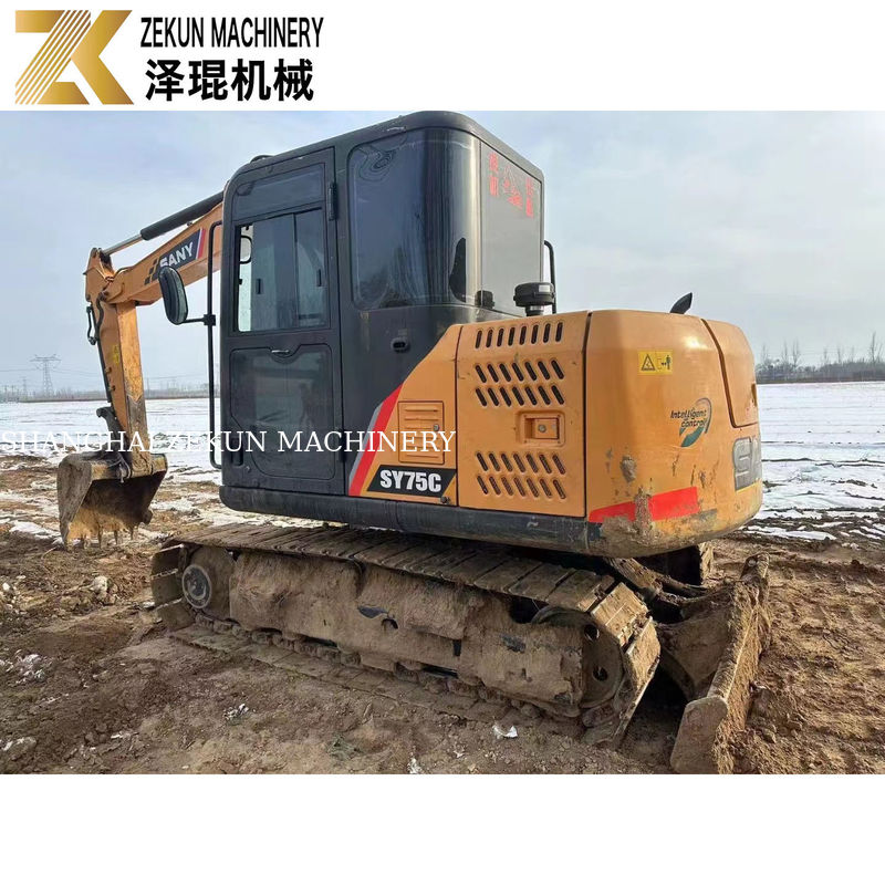 Digunakan SANY 75C Excavator dengan daya 40.9kw dan jam rendah Untuk dijual
