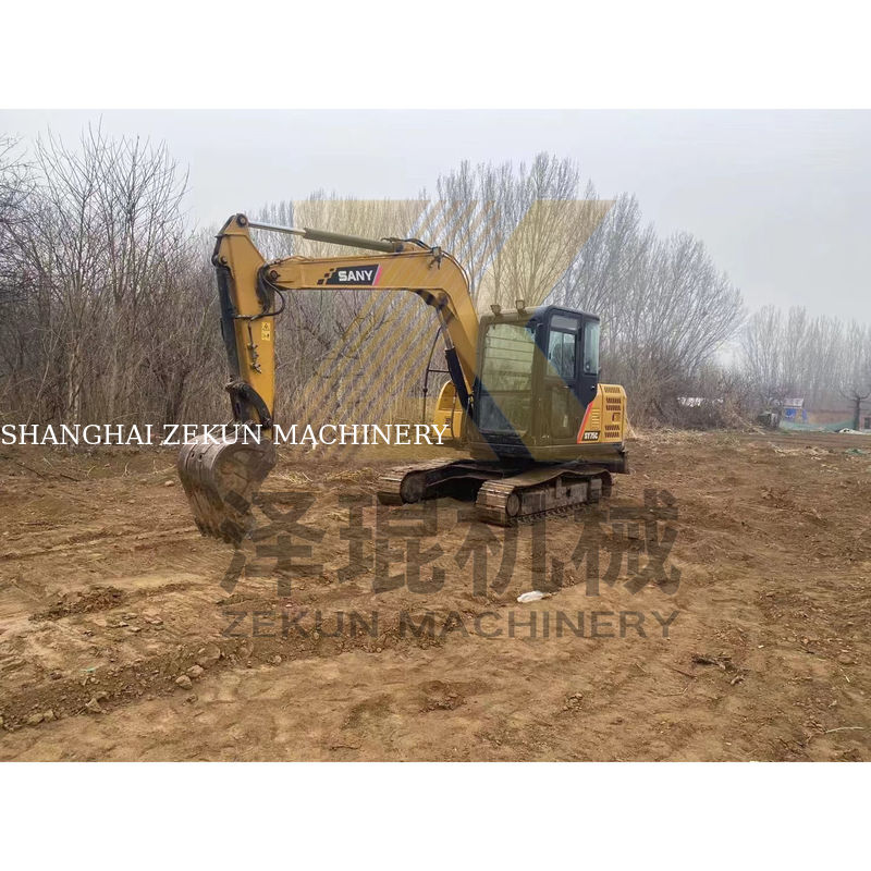 2020 Sany SY75C bekas Crawler Excavator dengan Kapasitas Ember 0,28 m3 di Shanghai