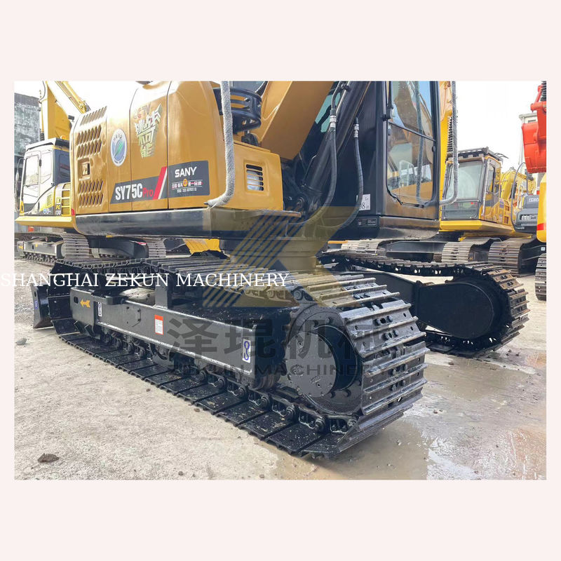 Digunakan Sany SY75C Pro Excavator dengan Pompa Hidraulik Lainnya Berat Mesin 7500 KG