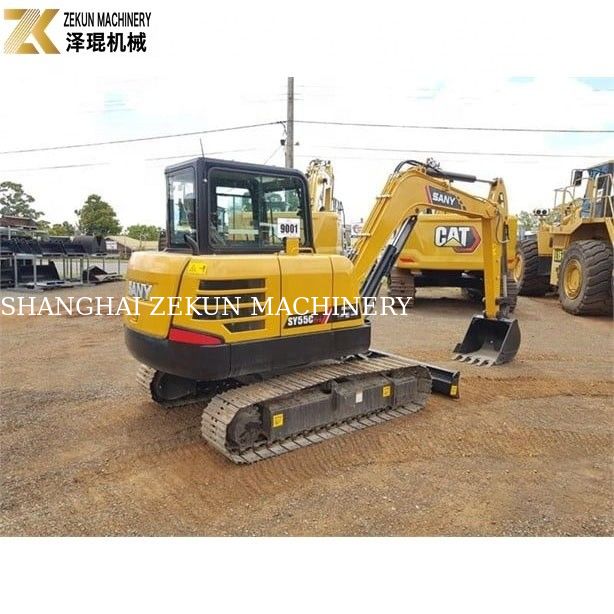 5 Ton Berat Operasi Mini Excavator SY55C Pro Dengan Digunakan Sany Excavator