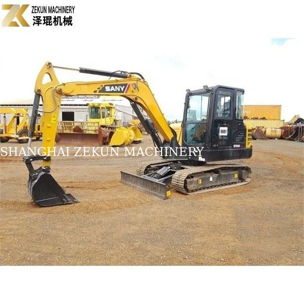 5 Ton Berat Operasi Mini Excavator SY55C Pro Dengan Digunakan Sany Excavator