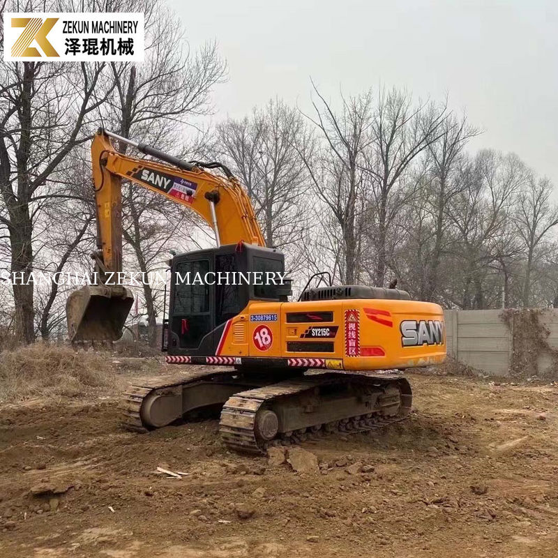 Digunakan Sany SY215C Pro Excavator Midsize Crawler dengan 1.2M3 Bucket