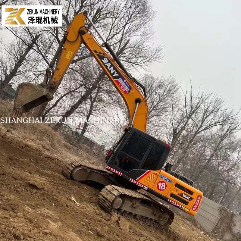 Digunakan Sany SY215C Pro Excavator Midsize Crawler dengan 1.2M3 Bucket