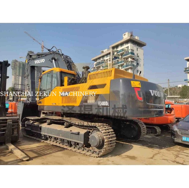 Digunakan VOLVO EC480DL Excavator 270KW Kekuatan dan 1.77 3.8 m3 Ember Kapasitas