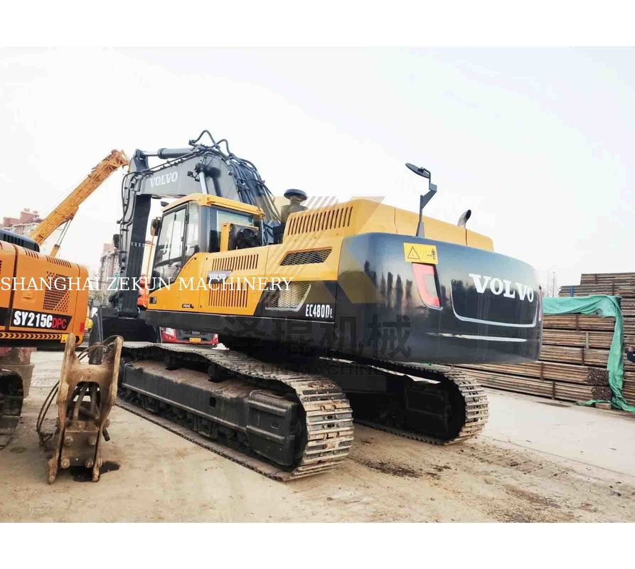 Digunakan VOLVO EC480DL Excavator 270KW Kekuatan dan 1.77 3.8 m3 Ember Kapasitas