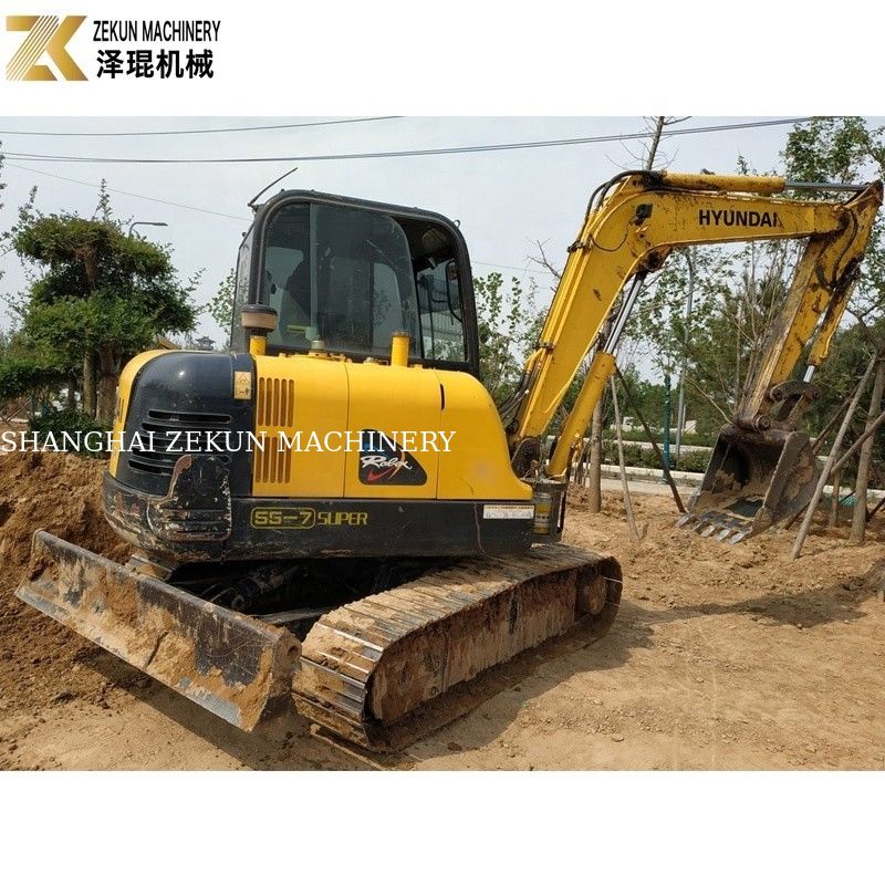 5.5Ton Hyundai Robex 55-7 Excavator dengan katup hidrolik 0.18m3 ember