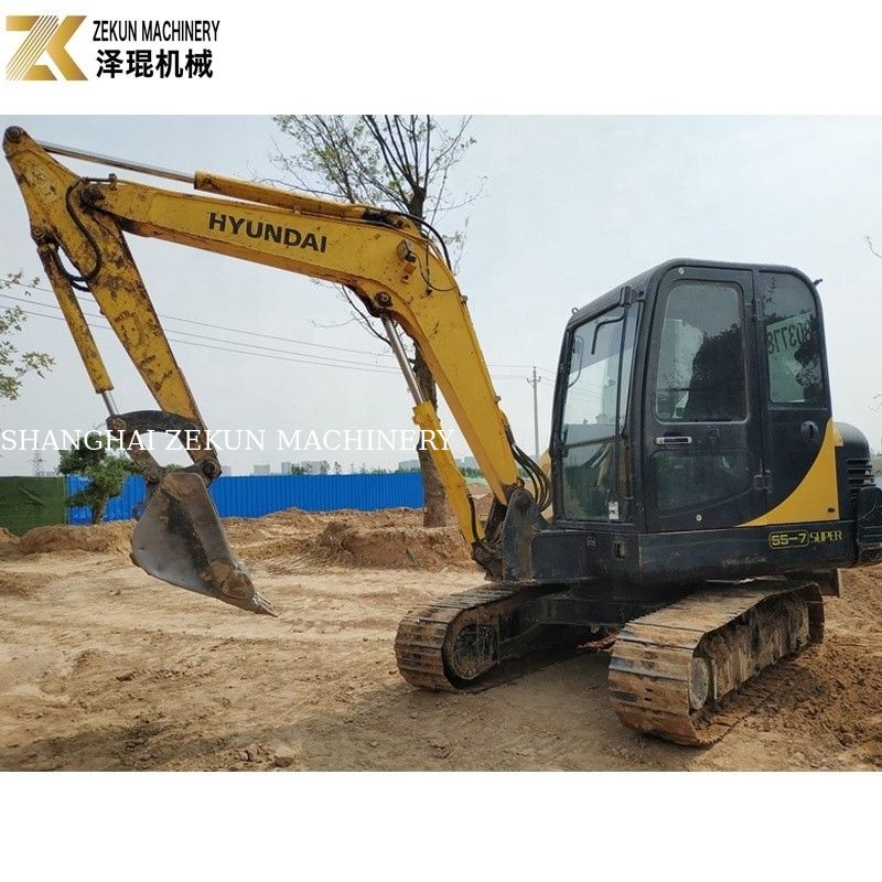 5.5Ton Hyundai Robex 55-7 Excavator dengan katup hidrolik 0.18m3 ember