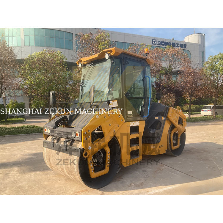 7ton XCMG XD75T Double Drum Roller EU Stage V Peralatan Pembangunan Jalan