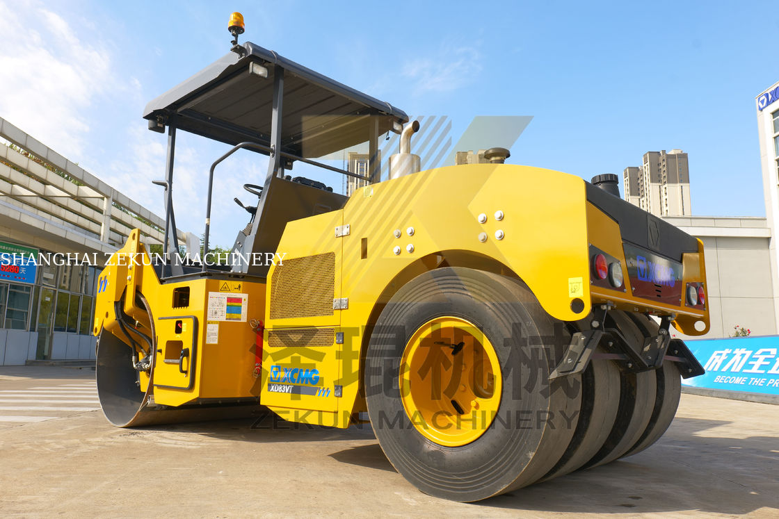 8 Ton XCMG XD83VT Double Drum Roller EU Stage II Peralatan Untuk Dijual