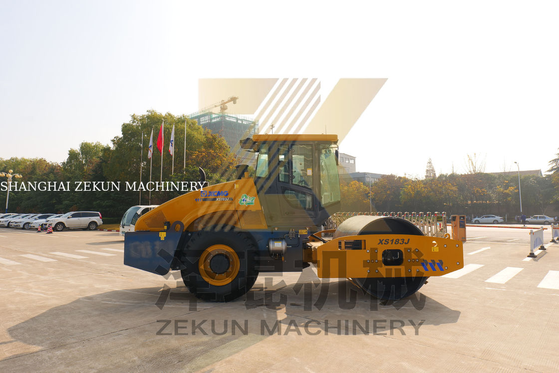 18ton XCMG XS183J Single Drum Roller China Stage III Mesin